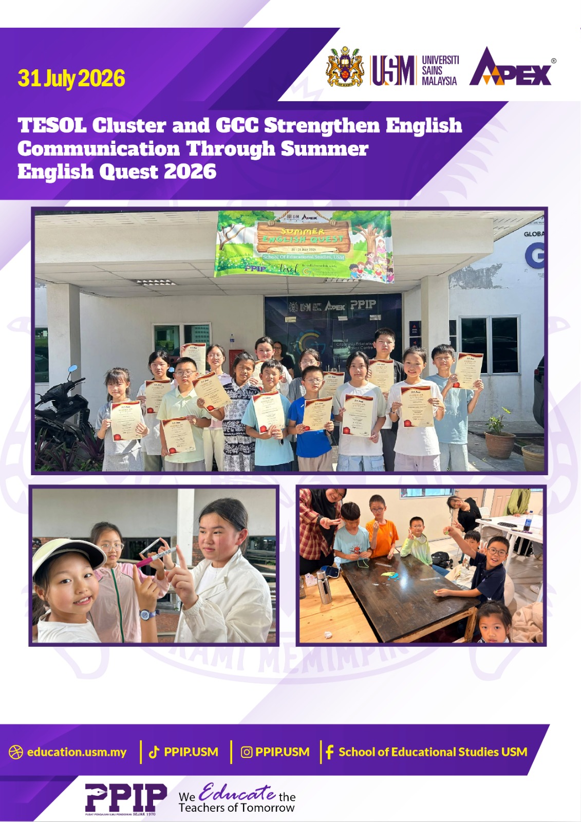 The TESOL Cluster, in collaboration with the Global Citizenship Centre ...